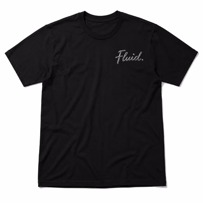 Liquid Chrome Tee, Black