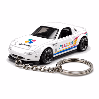 Race Keychain, White